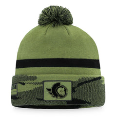 Ottawa Senators Fanatics Military Appreciation Cuffed Knit Hat with Pom - Camo - NHL 4196059
