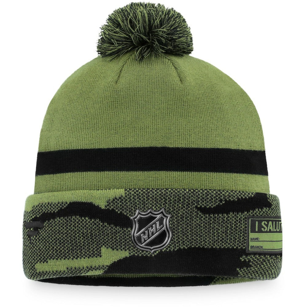 Washington Capitals Fanatics Military Appreciation Cuffed Knit Hat with Pom - Camo - NHL 4196061