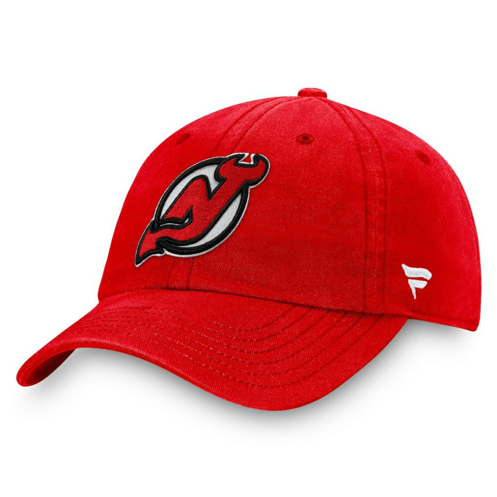 New Jersey Devils Fanatics Core Primary Logo Adjustable Hat - Red - NHL 4197537