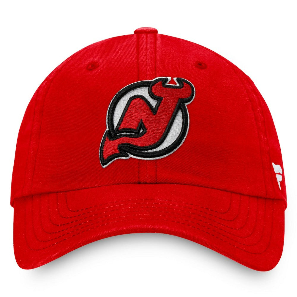 New Jersey Devils Fanatics Core Primary Logo Adjustable Hat - Red - NHL 4197537