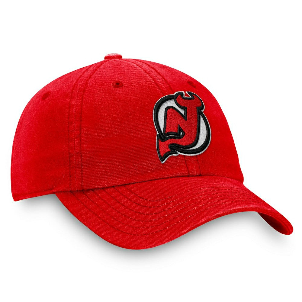 New Jersey Devils Fanatics Core Primary Logo Adjustable Hat - Red - NHL 4197537