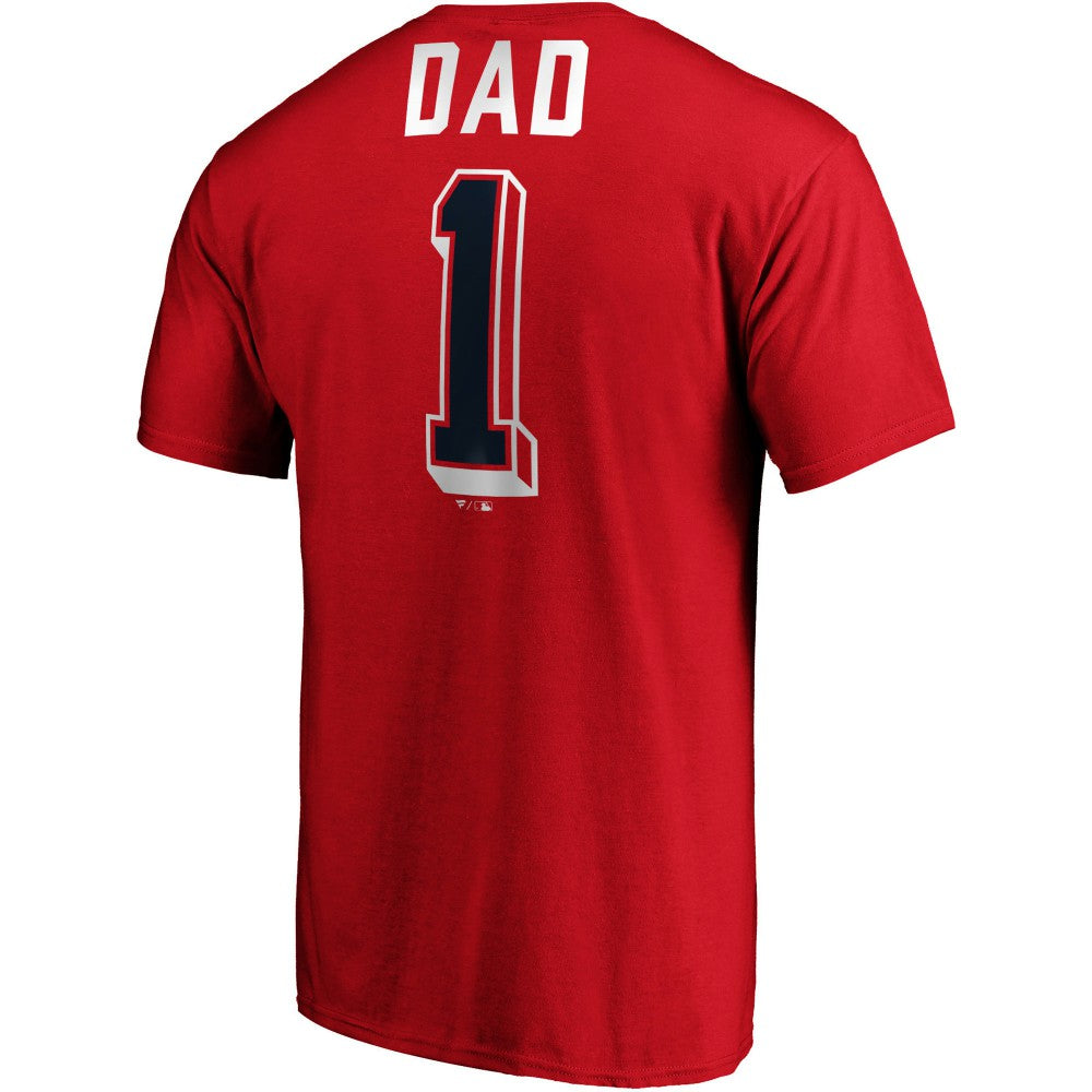Los Angeles Angels Fanatics Number One Dad Team T-Shirt - Red - Fanatics Lifestyle