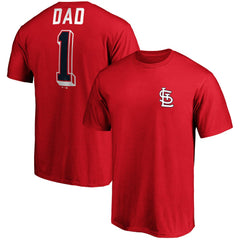St. Louis Cardinals Fanatics Number One Dad Team T-Shirt - Red - Fanatics on Sale