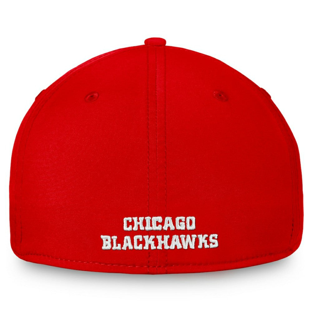 Chicago Blackhawks Fanatics Core Primary Logo Flex Hat - Red - NHL 4197811