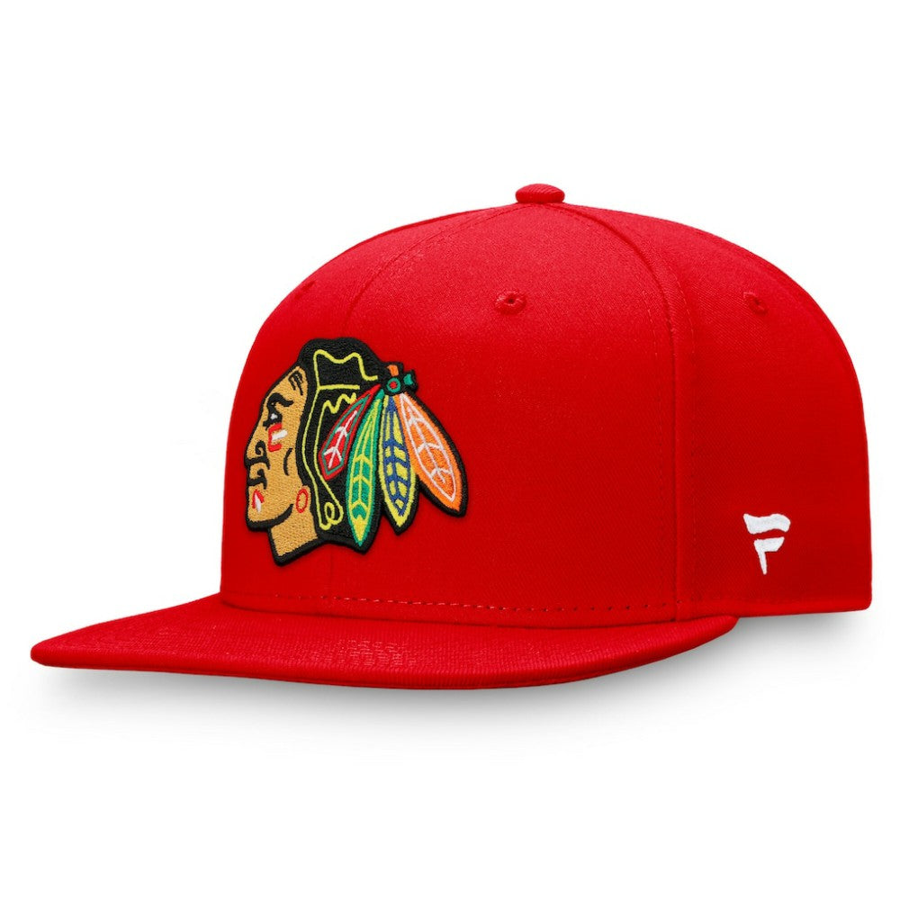 Chicago Blackhawks Fanatics Primary Logo Snapback Hat - Red - NHL 4197916