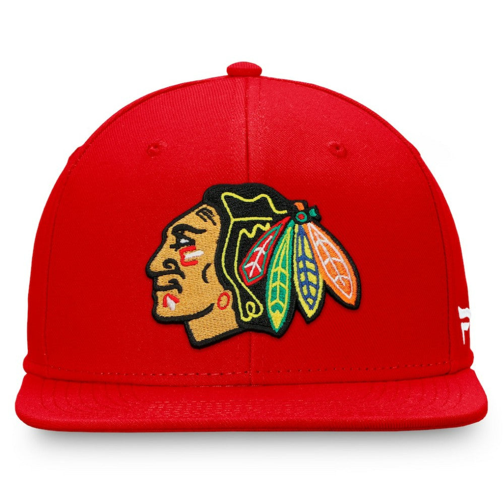 Chicago Blackhawks Fanatics Primary Logo Snapback Hat - Red - NHL 4197916