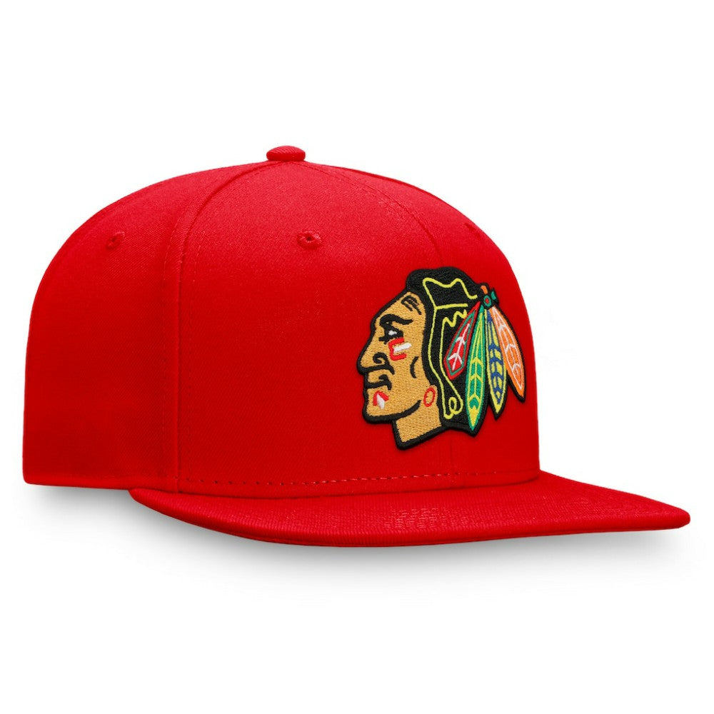 Chicago Blackhawks Fanatics Primary Logo Snapback Hat - Red - NHL 4197916