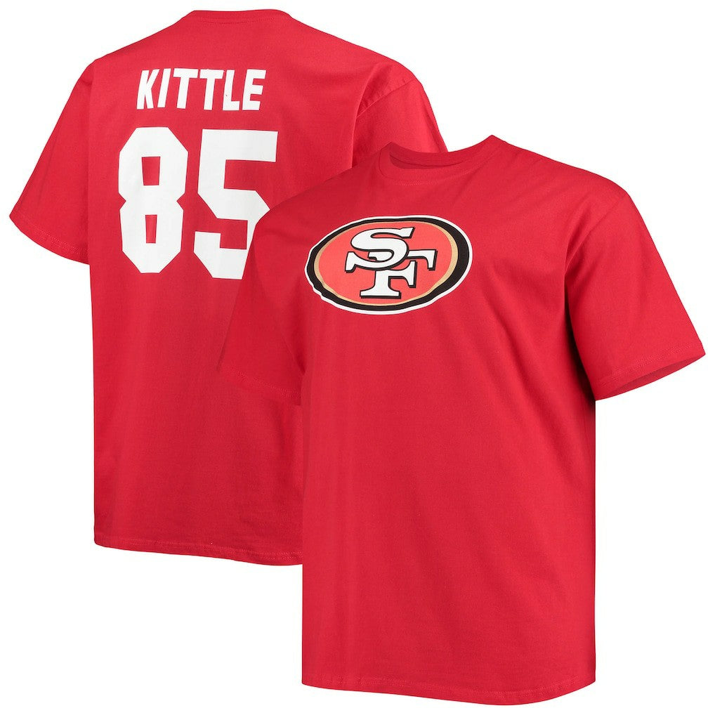 Fanatics George Kittle San Francisco 49ers Big & Tall Player Name & Number T-Shirt Scarlet
