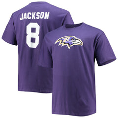 Fanatics Lamar Jackson Baltimore Ravens Big & Tall Player Name & Number T-Shirt Purple