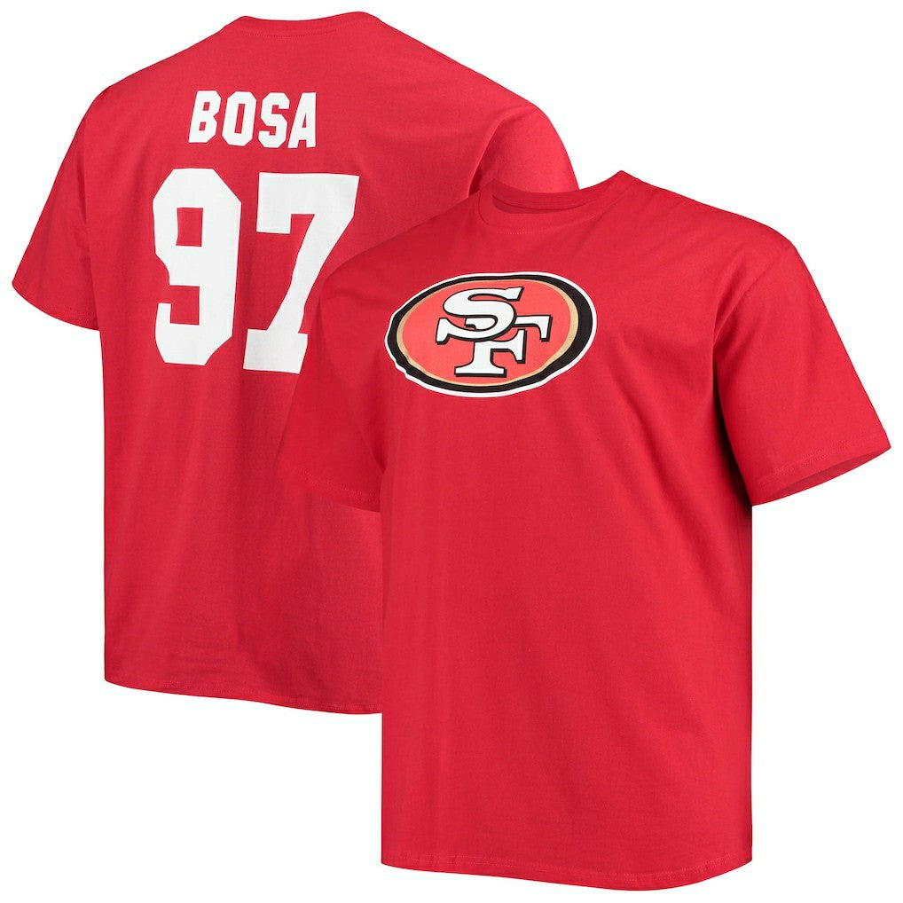 Fanatics Nick Bosa San Francisco 49ers Big & Tall Player Name & Number T-Shirt Scarlet