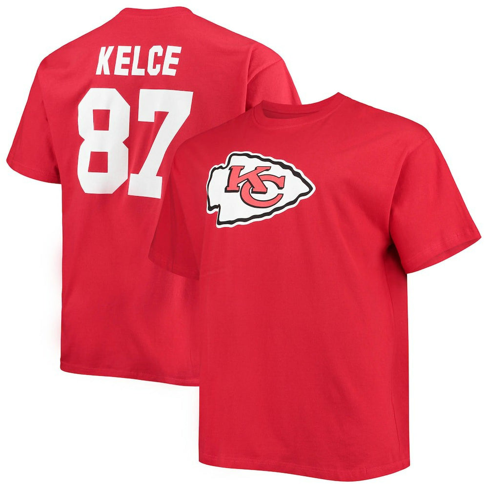 Fanatics Travis Kelce Kansas City Chiefs Big & Tall Player Name & Number T-Shirt Red