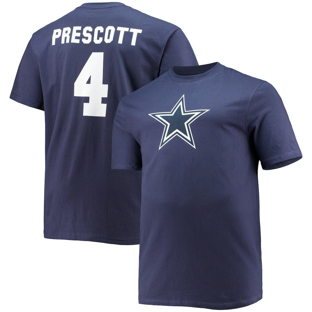 Fanatics Dak Prescott Dallas Cowboys Big & Tall Player Name & Number T-Shirt Navy