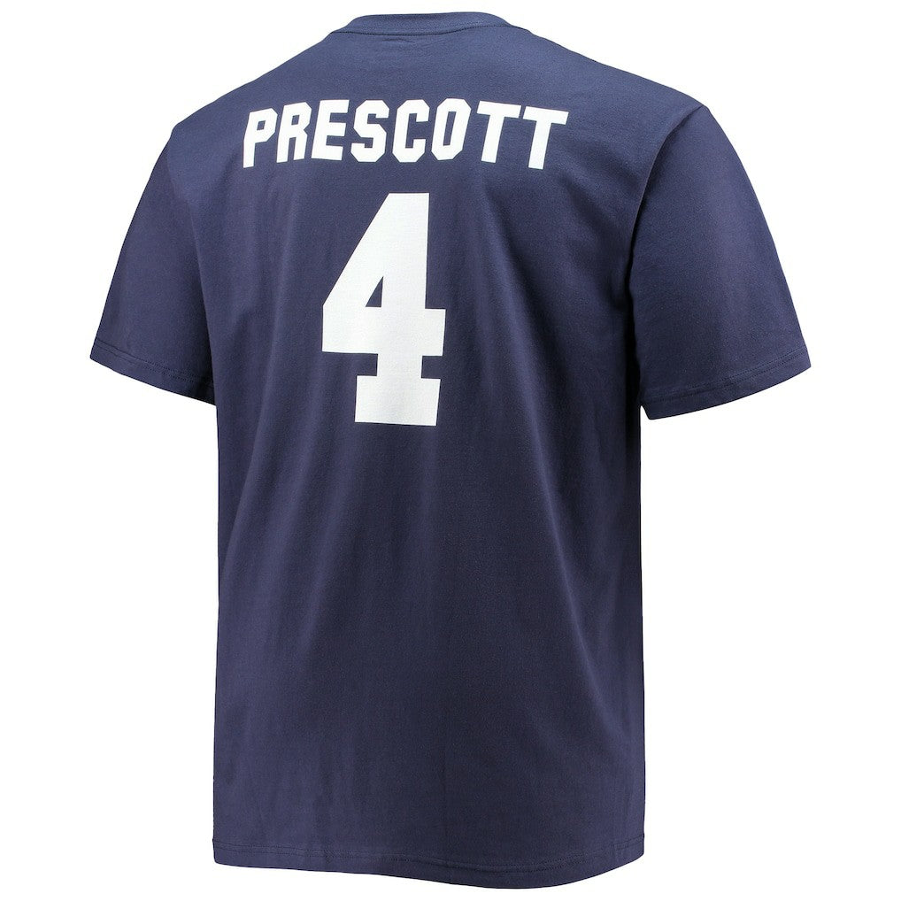 Fanatics Dak Prescott Dallas Cowboys Big & Tall Player Name & Number T-Shirt Navy