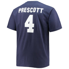 Fanatics Dak Prescott Dallas Cowboys Big & Tall Player Name & Number T-Shirt Navy