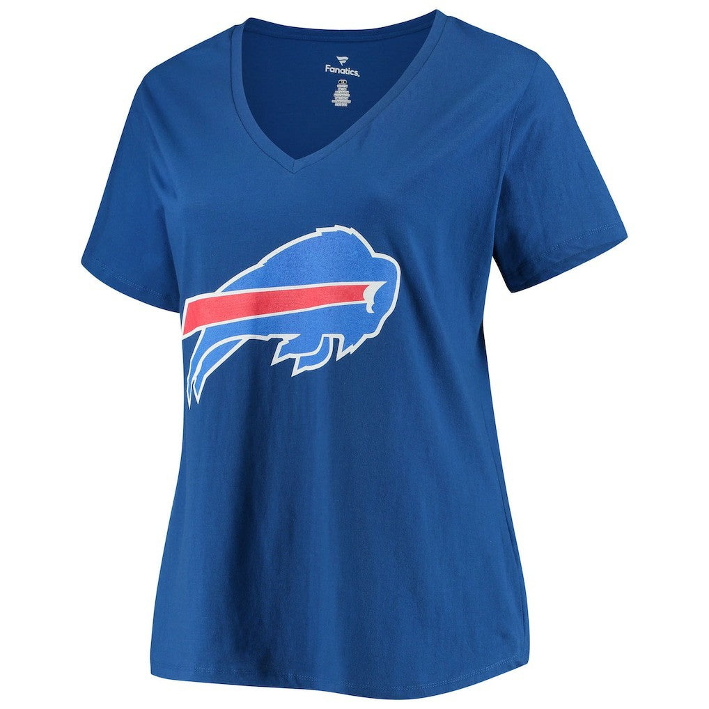 Fanatics Josh Allen Buffalo Bills Women's Plus Size Name & Number V-Neck T-Shirt Royal