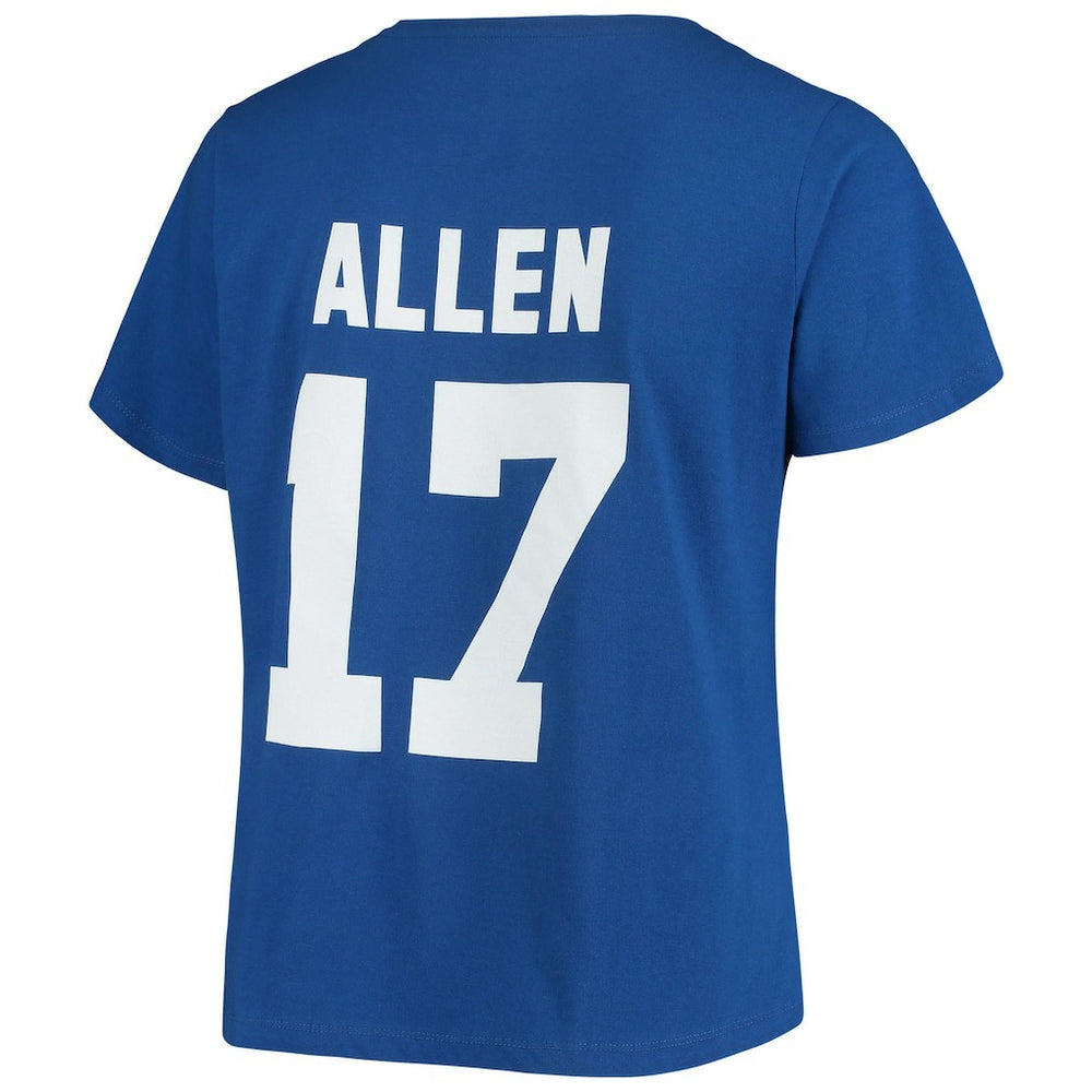 Fanatics Josh Allen Buffalo Bills Women's Plus Size Name & Number V-Neck T-Shirt Royal