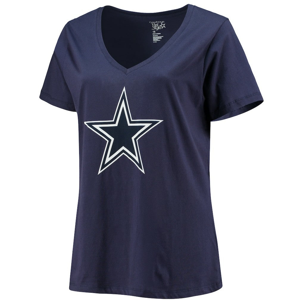 Fanatics CeeDee Lamb Dallas Cowboys Women's Plus Size Name & Number V-Neck T-Shirt Navy