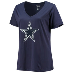 Fanatics CeeDee Lamb Dallas Cowboys Women's Plus Size Name & Number V-Neck T-Shirt Navy