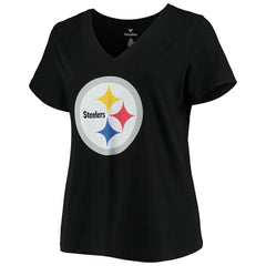Fanatics T.J. Watt Pittsburgh Steelers Women's Plus Size Name & Number V-Neck T-Shirt Black