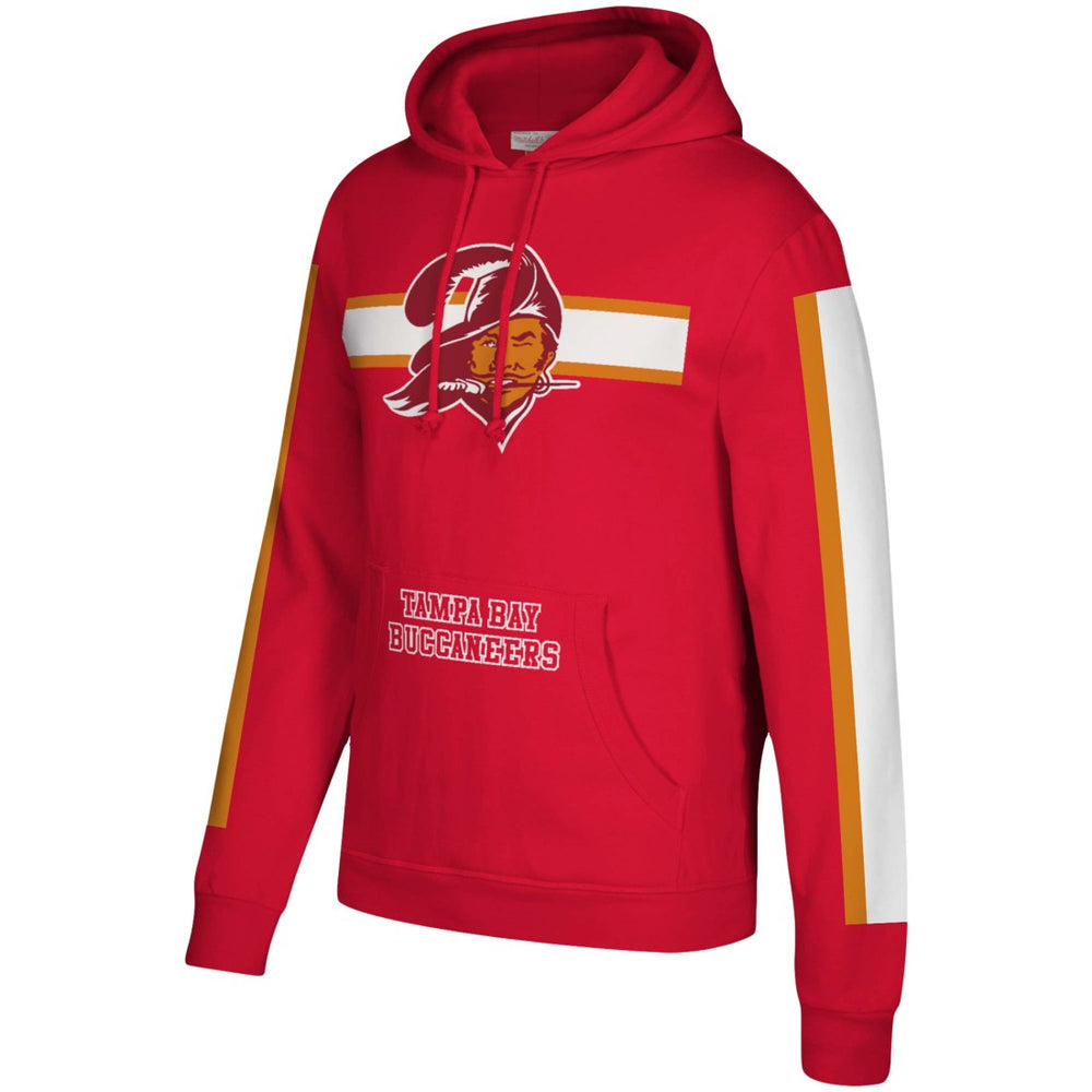 Mitchell & Ness Tampa Bay Buccaneers Three Stripe Pullover Hoodie Red