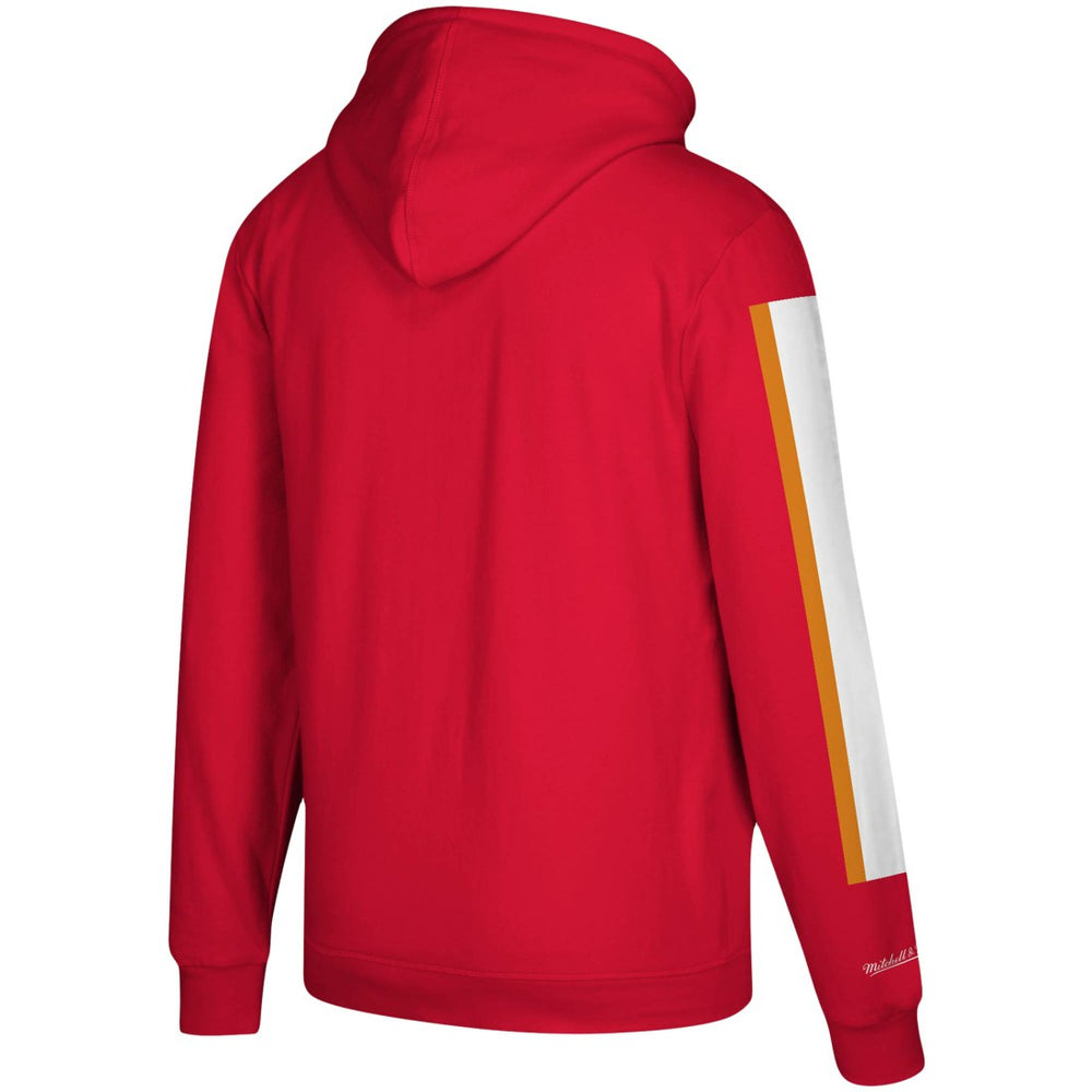 Mitchell & Ness Tampa Bay Buccaneers Three Stripe Pullover Hoodie Red
