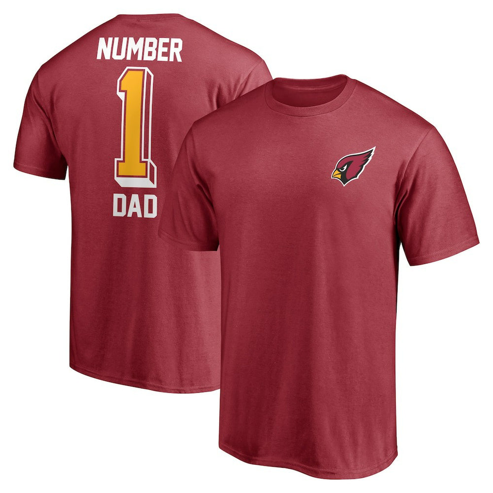 Fanatics Arizona Cardinals #1 Dad T-Shirt Cardinal