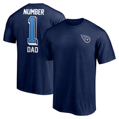 Fanatics Tennessee Titans #1 Dad T-Shirt Navy
