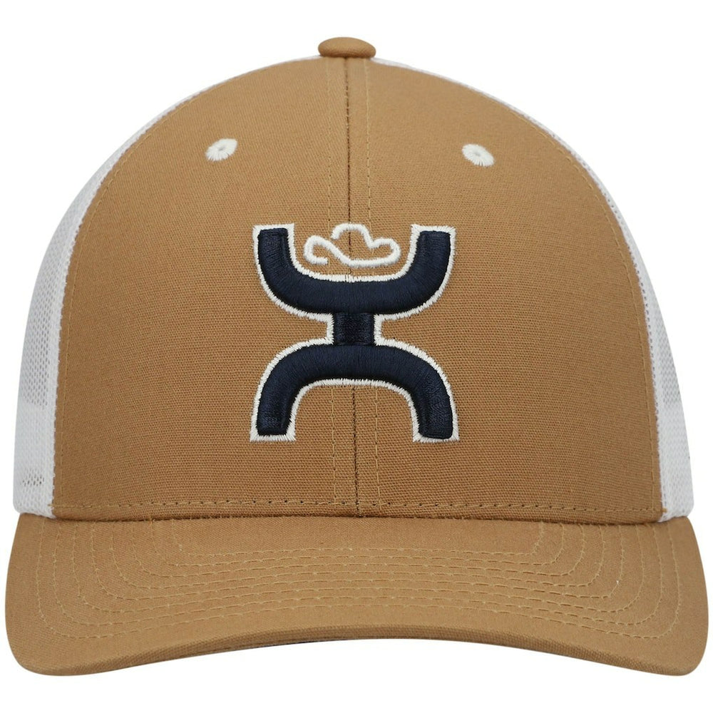 Dallas Cowboys HOOey Logo Trucker Snapback Hat Tan/White