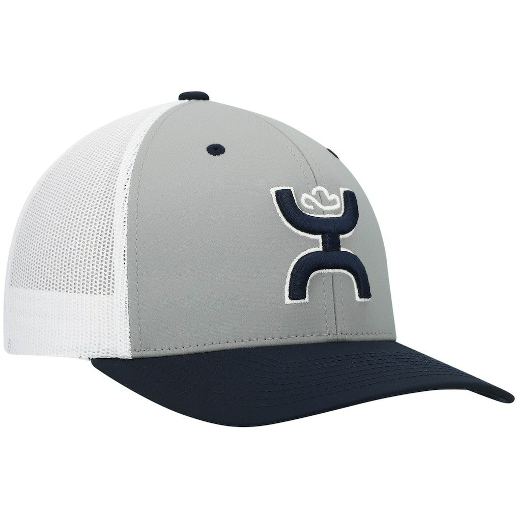 Dallas Cowboys HOOey Tri-Color H Trucker Snapback Hat Gray/Navy