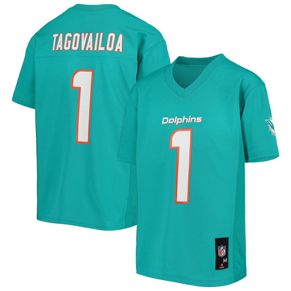 Tua Tagovailoa Miami Dolphins Youth Replica Player Jersey Aqua