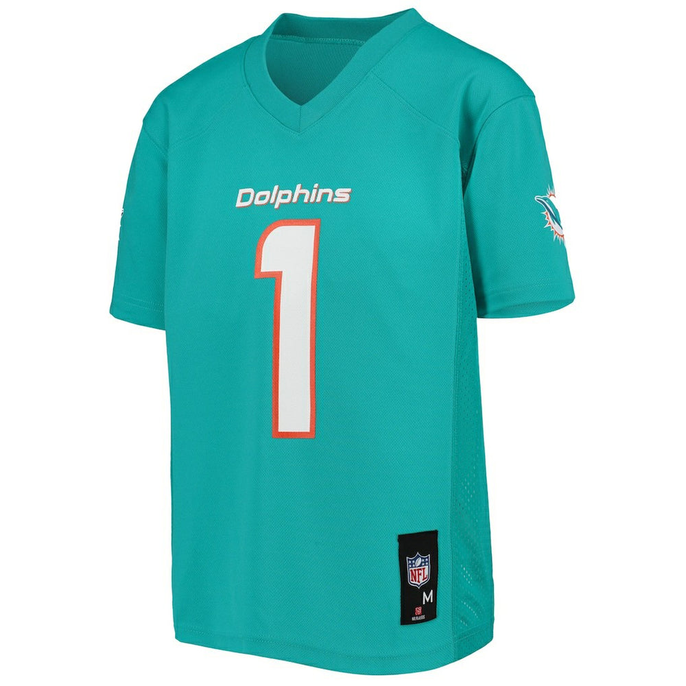 Tua Tagovailoa Miami Dolphins Youth Replica Player Jersey Aqua