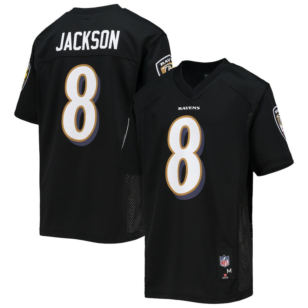 Lamar Jackson Baltimore Ravens Youth Replica Player Jersey Black