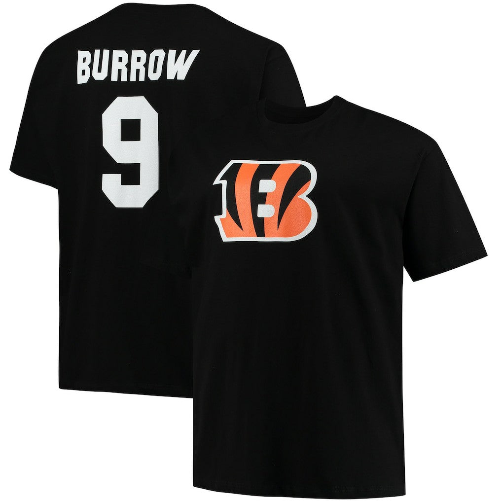 Fanatics Joe Burrow Cincinnati Bengals Big & Tall Player Name & Number T-Shirt Black