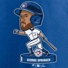 George Springer Toronto Blue Jays Bobblehead T-Shirt - Royal - MLB on Sale