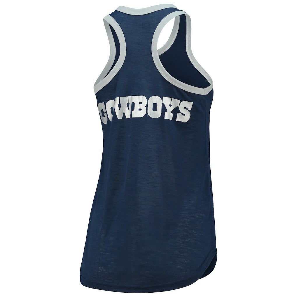 Dallas Cowboys G-III 4Her by Carl Banks Women's Tater Burnout Tank Top Navy