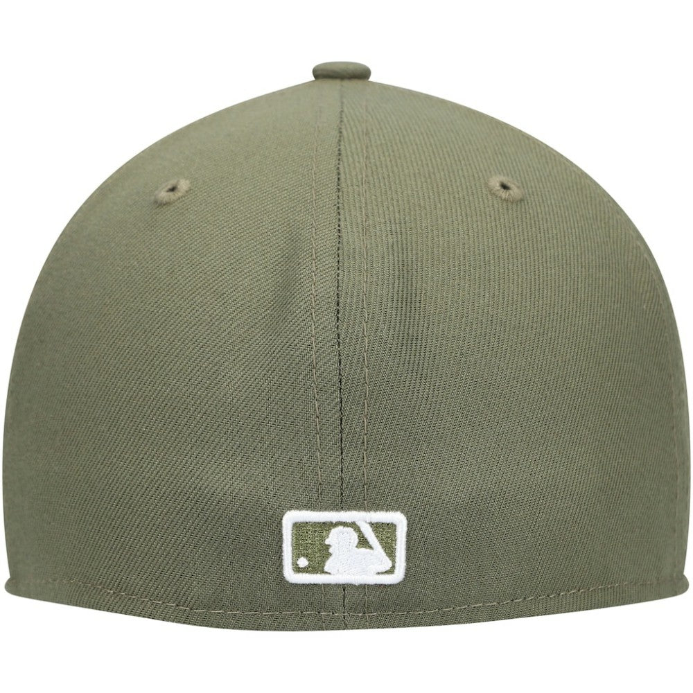 Boston Red Sox New Era White Logo 59FIFTY Fitted Hat - Olive - New Era Sale