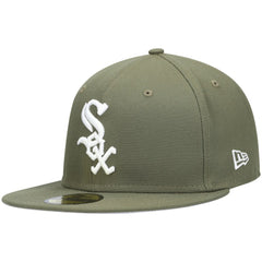 Chicago White Sox New Era White Logo 59FIFTY Fitted Hat - Olive - New Era on Sale
