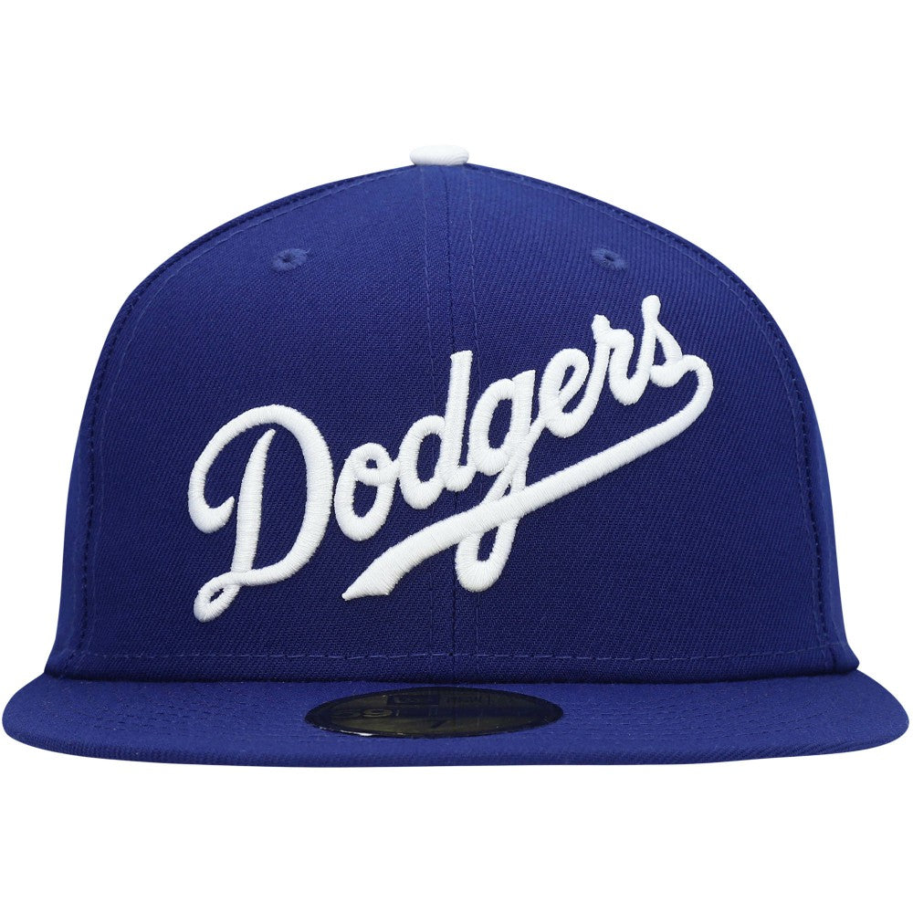 Los Angeles Dodgers New Era White Logo 59FIFTY Fitted Hat - Royal - New Era Online
