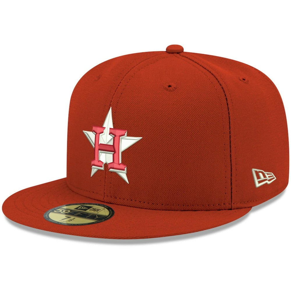 Houston Astros New Era White Logo 59FIFTY Fitted Hat - Red - New Era Sale