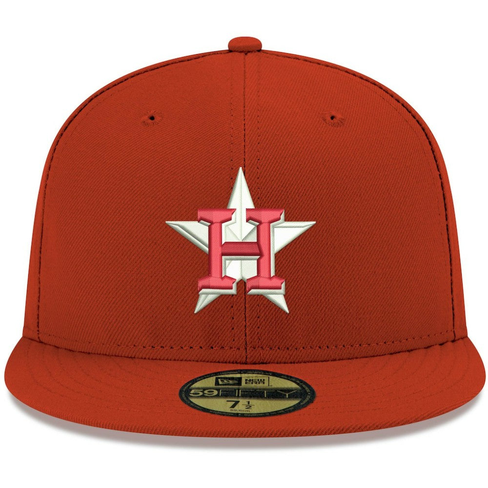 Houston Astros New Era White Logo 59FIFTY Fitted Hat - Red - New Era Sale