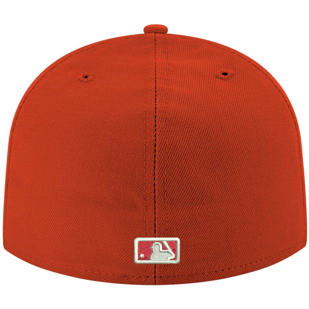 Chicago Cubs New Era White Logo 59FIFTY Fitted Hat - Red - New Era Sale