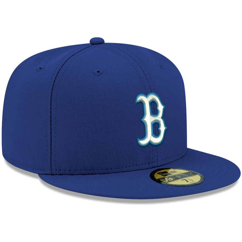 Boston Red Sox New Era White Logo 59FIFTY Fitted Hat - Royal - New Era Online