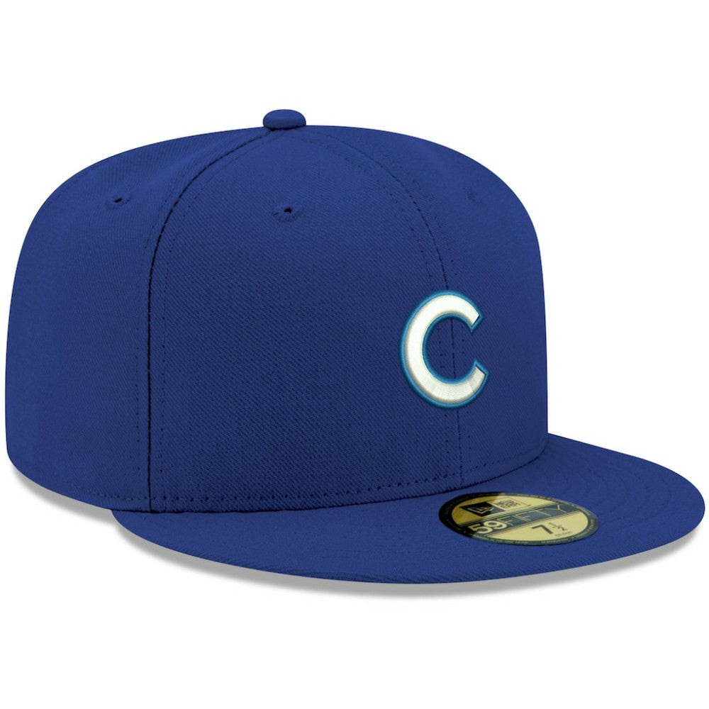 Chicago Cubs New Era White Logo 59FIFTY Fitted Hat - Royal - New Era on Sale