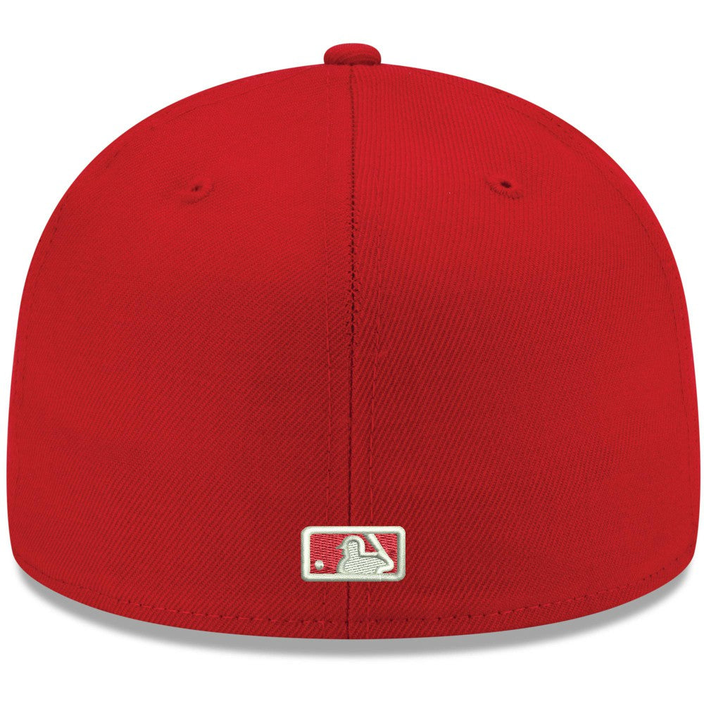 Los Angeles Angels New Era White Logo 59FIFTY Fitted Hat - Red - New Era Online