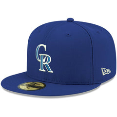 Colorado Rockies New Era White Logo 59FIFTY Fitted Hat - Royal - New Era Lifestyle