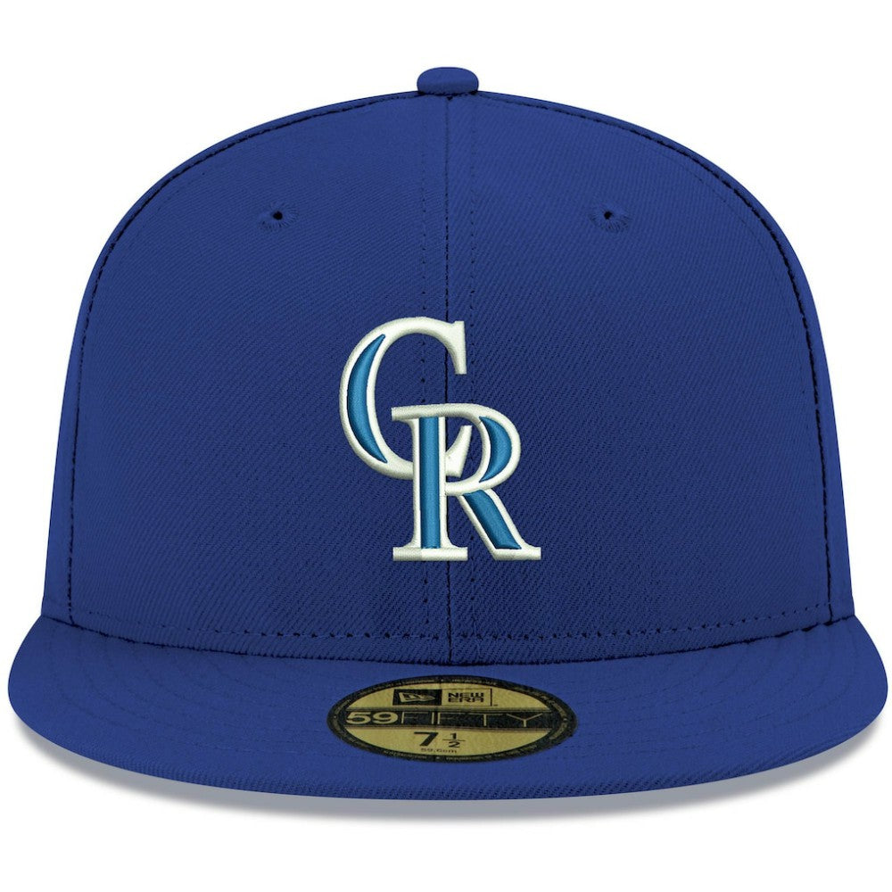 Colorado Rockies New Era White Logo 59FIFTY Fitted Hat - Royal - New Era Lifestyle