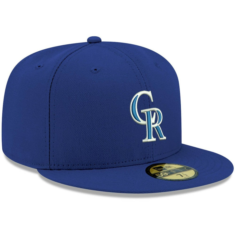 Colorado Rockies New Era White Logo 59FIFTY Fitted Hat - Royal - New Era Lifestyle