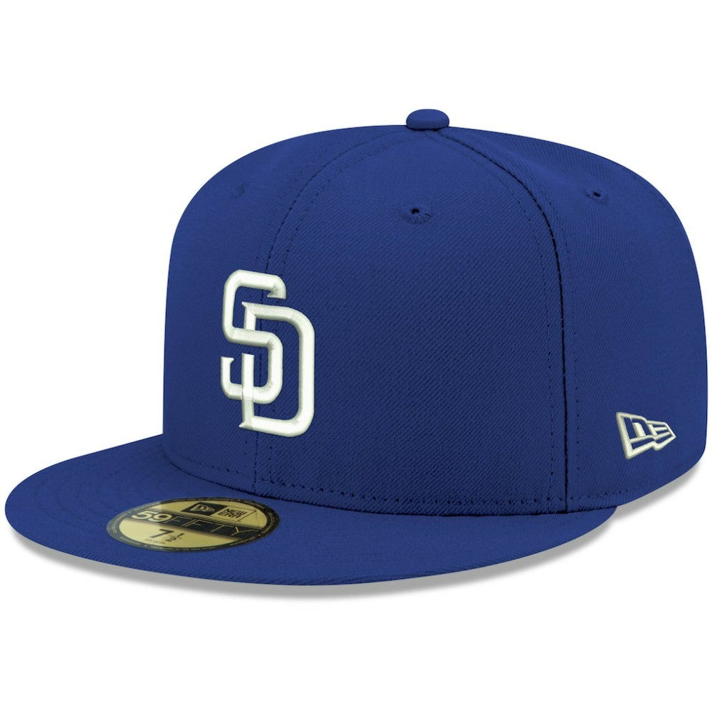 San Diego Padres New Era White Logo 59FIFTY Fitted Hat - Royal - New Era Lifestyle