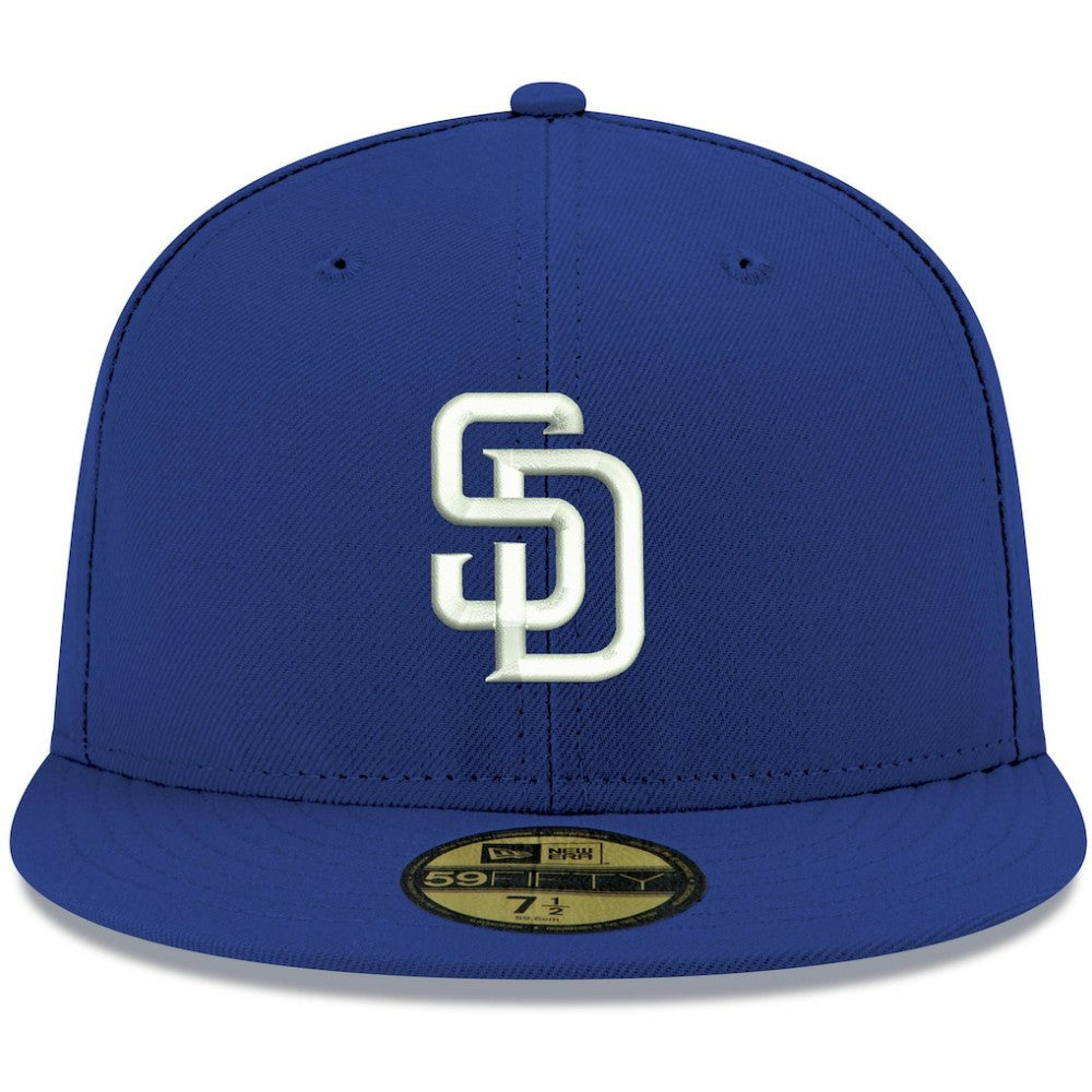 San Diego Padres New Era White Logo 59FIFTY Fitted Hat - Royal - New Era Lifestyle