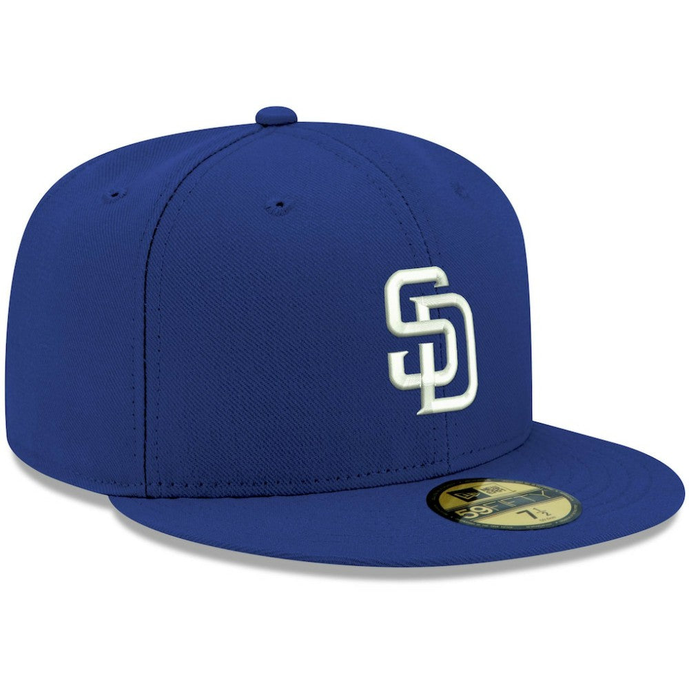 San Diego Padres New Era White Logo 59FIFTY Fitted Hat - Royal - New Era Lifestyle